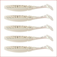 Noeby • Worm Soft Grub Gummiköder, weiss transparent