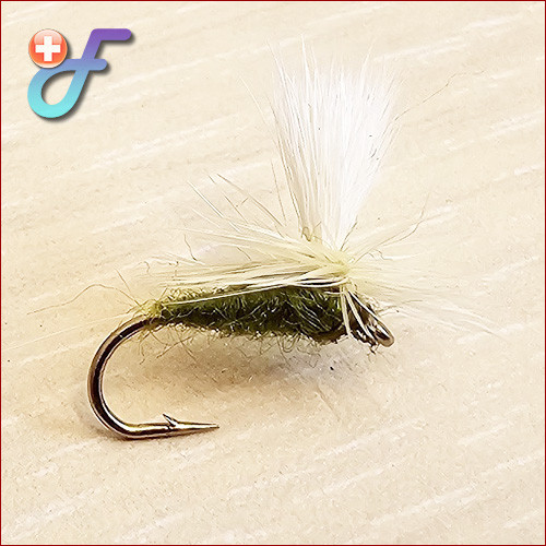 Fischereggä • BWO Parachute Olive-Weiss