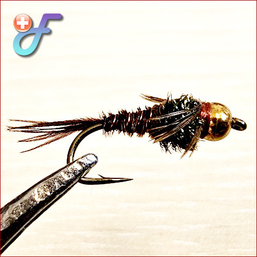 Fischereggä • Pheasant Tail Nymphe, Messing Goldkopf