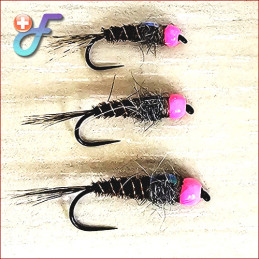 Fischereggä • Pheasant Tail Nymphe, Pink-Kopf