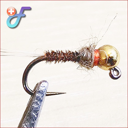 Fischereggä • Jig Fasan Nymphe mit Mattgoldkopf