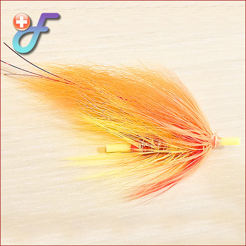 Fischereggä • Lachsfliege, Orange-Gelb