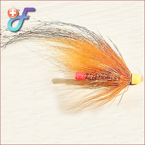 Fischereggä • Lachsfliege, Orange-Schwarz