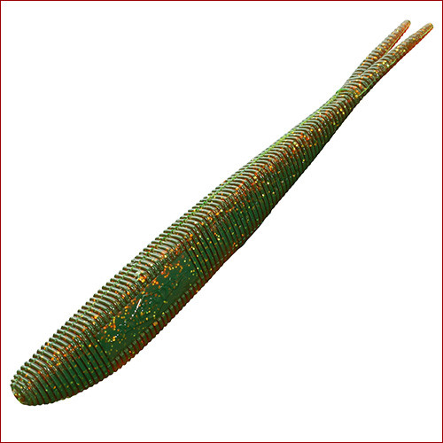 Mikado • Saira Gummiköder, 14cm, Dunkelgrün-Glitter