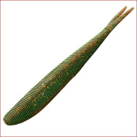 Mikado • Saira Gummiköder, 14cm, Dunkelgrün-Glitter
