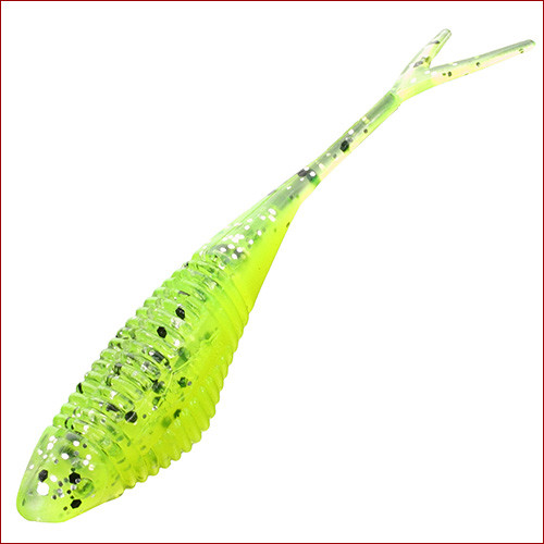 Mikado • Fish Fry, Gummiköder, 6.5cm, Fluorescent Green