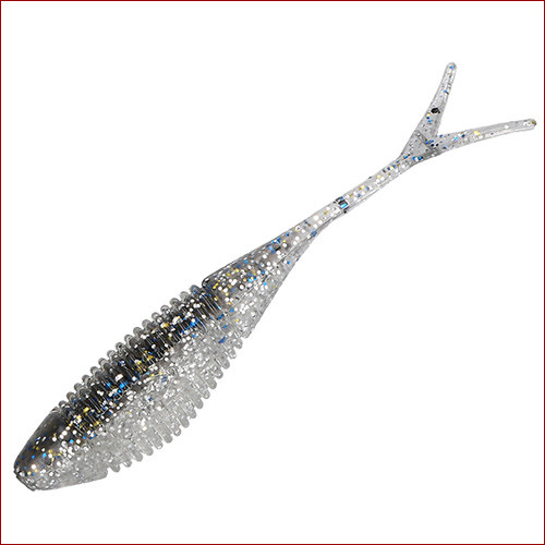 Mikado • Fish Fry Gummiköder, 6.5cm, Silver-Glitter