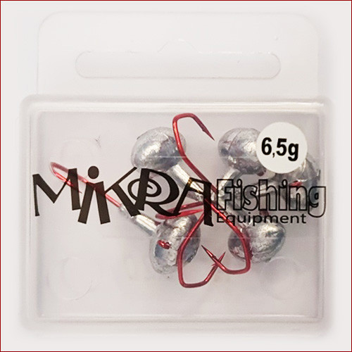 Mikra • Rundkopf-Jigköpfe, rot