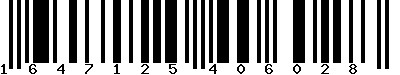 EAN-13 : 1647125406028 EAN-13 : 1647125406028