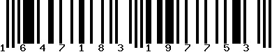 EAN-13 : 1647183197753 EAN-13 : 1647183197753