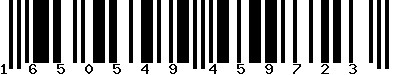 EAN-13 : 1650549459723 EAN-13 : 1650549459723