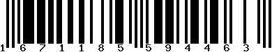 EAN-13 : 1671185594463 EAN-13 : 1671185594463