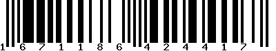 EAN-13 : 1671186424417 EAN-13 : 1671186424417