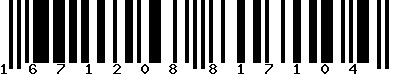 EAN-13 : 1671208817104 EAN-13 : 1671208817104