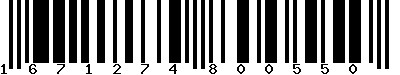 EAN-13 : 1671274800550