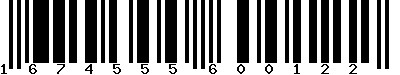 EAN-13 : 1674555600122 EAN-13 : 1674555600122