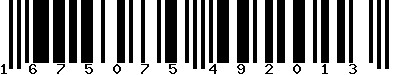 EAN-13 : 1675075492013 EAN-13 : 1675075492013