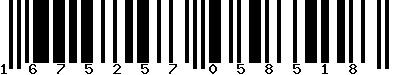 EAN-13 : 1675257058518 EAN-13 : 1675257058518