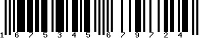 EAN-13 : 1675345679724