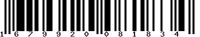 EAN-13 : 1679920081834 EAN-13 : 1679920081834