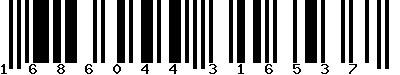 EAN-13 : 1686044316537 EAN-13 : 1686044316537