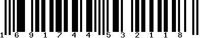 EAN-13 : 1691744532118 EAN-13 : 1691744532118