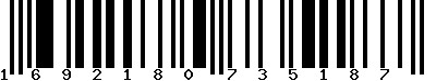 EAN-13 : 1692180735187 EAN-13 : 1692180735187