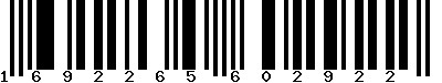 EAN-13 : 1692265602922 EAN-13 : 1692265602922