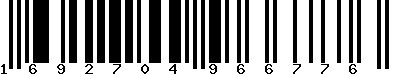EAN-13 : 1692704966776 EAN-13 : 1692704966776