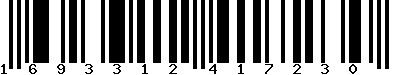 EAN-13 : 1693312417230 EAN-13 : 1693312417230