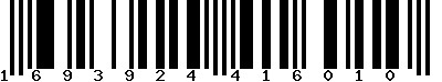 EAN-13 : 1693924416010 EAN-13 : 1693924416010