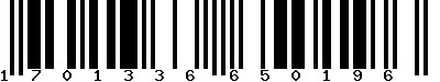 EAN-13 : 1701336650196 EAN-13 : 1701336650196
