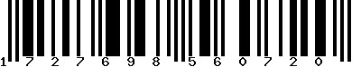 EAN-13 : 1727698560720 EAN-13 : 1727698560720
