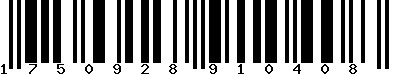 EAN-13 : 1750928910408 EAN-13 : 1750928910408