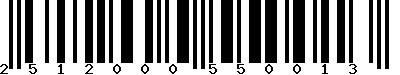 EAN-13 : 2512000550013