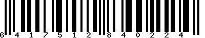 EAN-13 : 6417512840224 EAN-13 : 6417512840224