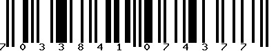 EAN-13 : 7033841074377 EAN-13 : 7033841074377