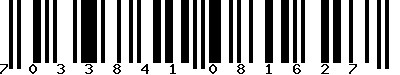 EAN-13 : 7033841081627 EAN-13 : 7033841081627