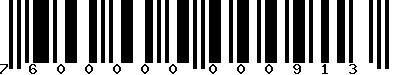 EAN-13 : 7600000000913 EAN-13 : 7600000000913