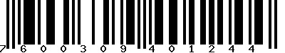 EAN-13 : 7600309401244 EAN-13 : 7600309401244