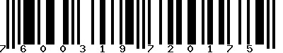 EAN-13 : 7600319720175