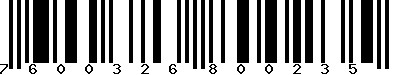 EAN-13 : 7600326800235