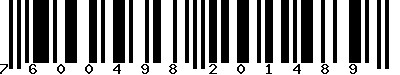 EAN-13 : 7600498201489