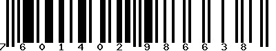 EAN-13 : 7601402986638 EAN-13 : 7601402986638