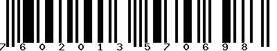 EAN-13 : 7602013570698 EAN-13 : 7602013570698