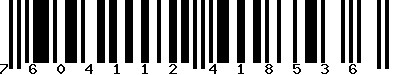 EAN-13 : 7604112418536 EAN-13 : 7604112418536