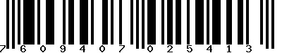 EAN-13 : 7609407025413 EAN-13 : 7609407025413