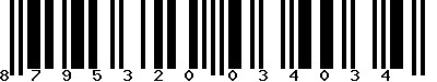 EAN-13 : 8795320034034